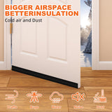 OXRQ Door Draft Stopper, Door Sweep for Bottom of Door, Weather Stripping Door Seal Gap Filler Bottom Blocker Soundproofing Cold Air Insulation Save Energy Install Quickly Easily (Black, 39‘’)