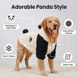 FLAdorepet Halloween Large Dog Panda Costume Outfits Winter Warm Pet Jacket Coat Funny Clothes for Medium Large Dog Labrador Husky Beagle (20, Panda)