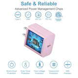 iPhone Charger, Fast Charging USB Type C ,Charge Block for iPhone 16,16 Plus, 16 Pro Max, 15, 15 Pro Max, iPad Pro/AirPods , Pink