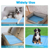 MeiLiMiYu Washable Dog Ice Silk Self Cooling Mat for Indoor & Outdoor Dog Mat with Cooling Pad & Blanket