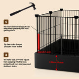 PAWING 12 Panels Small Animal Playpen with Waterproof Mat - Durable Metal Wire Yard Fence for Guinea Pigs, Kittens, Puppies, Hamsters, and Hedgehogs - Indoor & Outdoor Pet Cage