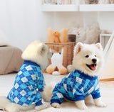 3 Pack Dog Pajamas Dog Onesie for Small Dogs, Lightweight Puppy PJs with Easy Snap Belly, Tail Opening Striped Checkered Sleepwear M