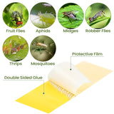 150 Pack Sticky Houseplant Traps Stakes Yellow Insect Trap Fungus Gnat Sticky Trap for Indoor Outdoor Garden Houseplant Fungus Gnat Fruit Flies Mosquito