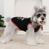 XPUDAC 4 Pack Christmas Dog Shirts Doggy Sleeveless Vest for Small Medium Large Dogs Boy Girl Xmas Puppy Tank Top Tee Shirts Pet Outfit Costume Cat Apparel, Red, Green, Black, 4XL