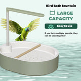 Parrot Bathtub Bird Automatic Bath Shower,Large Bird Shower Fountain Indoor Bathtub with Running Water, Contains USB and Pump,for Pet Birds, African Grey, Cockatiel, Conure, Budgie, Lovebird(Fashion)