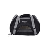 Coastal Pet Bergan Comfort Carrier - Breathable Travel Carrier for Dogs & Cats - Black & Grey, 16" x 8" x 11"