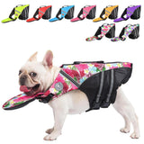 Dog Life Jacket, French Bulldog Life Vest for Swimming Boating, Dog Swim Vest with Chin Float and Rescue Handle, High Flotation Puppy Life Jackets (Chest Girth: 17" to 30", Weight: 17" to 28" LB)