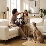 Luciphia 100% Waterproof Blanket for Adults or Large Dogs, Soft Polar Fleece Pet Throw Blankets for Bed Couch Protector Washable, Reversible Leakproof Furniture Protection,Brown Cream,85x57 inch