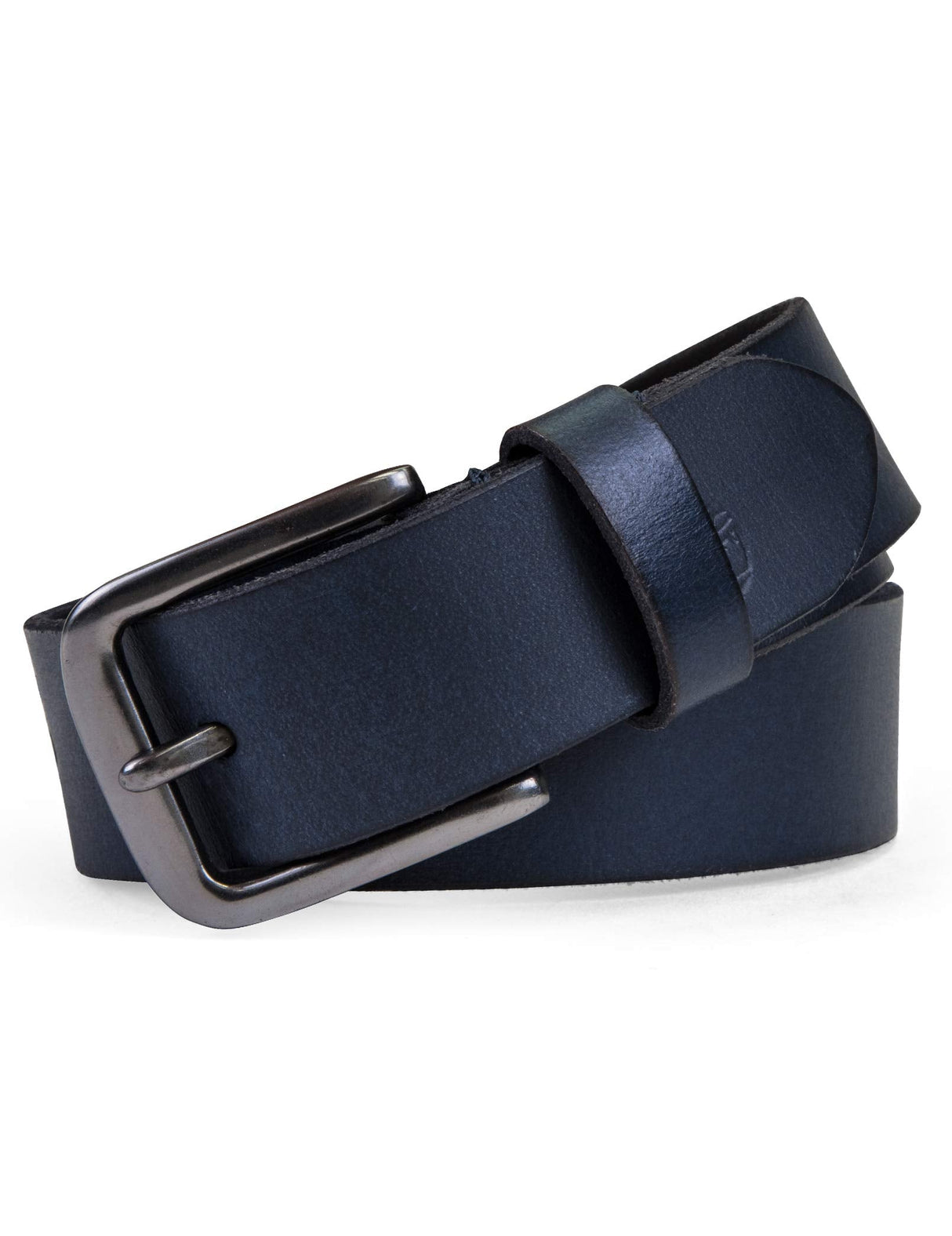 Timberland Men's 35mm Classic Buckle Jean Leather Belts, Navy, 32-34