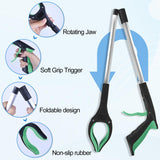 Tottist 6 Pack Grabber Reacher Tool for Elderly, 32" Extra Long Litter Stick Lightweight Handy Claw Grabber for Arm Extension Garbage Gripper Trash Pick up Litter Picker Garden(Green)