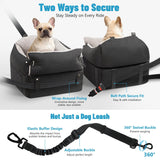EASTBLUE Dog Booster Car Seat: Elevated Car Seat for Small Medium Dogs 0-35 lbs Washable & Safety Dog Travel Bed with Memory Foam Cushions for Pet Puppy Cat