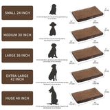 EMPSIGN Dog Bed Mat 41 Inch Reversible Warm & Cool,Washable Dog Crate Bed with Egg Crate Foam Support, Pet Sleeping Mat for Large Medium Small Dogs, Fluffy Kennel Pad(Brown)