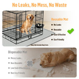 Bartuke Silicone Dog Crate Mat, 27" x 27" Crate Liner for Dog Cages, Kennel Mat with Raised Edge, Washable, Waterproof, Leakproof, Protect Floors