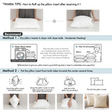 Pack of 2 18x18 Outdoor Pillow Inserts, Outdoor Throw Pillows Water-Resistant Decorative Premium Square Pillow Stuffer Sham for Porch Swing Couch Sofa Cushion Patio Furniture