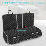 Truck Dog Seat Cover Compatible with Honda Passport/Pilot/Ridgeline Back Seat Accessories 2000-2023 2024 2025, Waterproof Car Pet Bench Backseat Covers with Non-Slip Backing