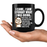 I Came I Saw I Forgat What I Was Doing Old People Elderly Gifts for Women Mom Men Grandpa Grandma 70th 80th 90th Birthday Senior Citizen Gifts for People with Dementia Ceramic Mug 11 oz Black