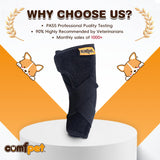 COMFPET Dog Hock Brace for Small Dogs (5-15 lbs), Adjustable Hind Leg Support Wrap for Chihuahua, Pomeranian, Yorkie, Arthritis, ACL Tears & Lameness Relief - Size S