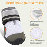 Dog Shoes for Medium Large Dogs, Dog Boots & Paw Protectors to Prevent Licking, Anti-Slip Dog Booties with Reflective for Summer Hot Pavement, Outdoor Hiking, Hardwood Floors (Size 3)