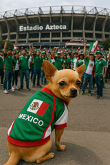 Parisian Dog Mexico Jersey - Breathable Mesh Puppy Football Jersey - Lightweight Stretch Sporty Dog Mexican Outfit - Summer Shirts for Large Dogs - Soccer Jersey for Dogs - Sportswear Pet Clothes