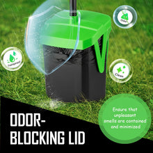 Load image into Gallery viewer, FUSBUNTY Pooper Scooper Swivel Bin &amp; Rake with 100 Waste Bags, Dog Pooper Scooper with Bag Attachment for Large Medium Small Dogs, Poop Scooper with Lid for Lawn Yard Dog Kennel
