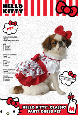 Hello Kitty Classic Pet Party Dress, Medium for Small Dogs