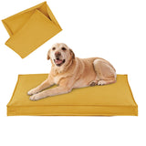 VENESSCO Dog Bed Covers Replacement Washable, Waterproof Dog Bed Cover with Zipper, 44Lx32Wx3H inch Durable Oxford Pet Bed Cover for Outdoor/Indoor Use, Cover Only, Yellow