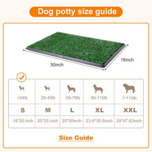 Load image into Gallery viewer, LOOBANI Dog Grass Pad with Tray - Dog Litter Box - Indoor Potty for Apartment and Patio Training - with 2 Packs Grass Pee Pads for Replacement, 16×20 Inch
