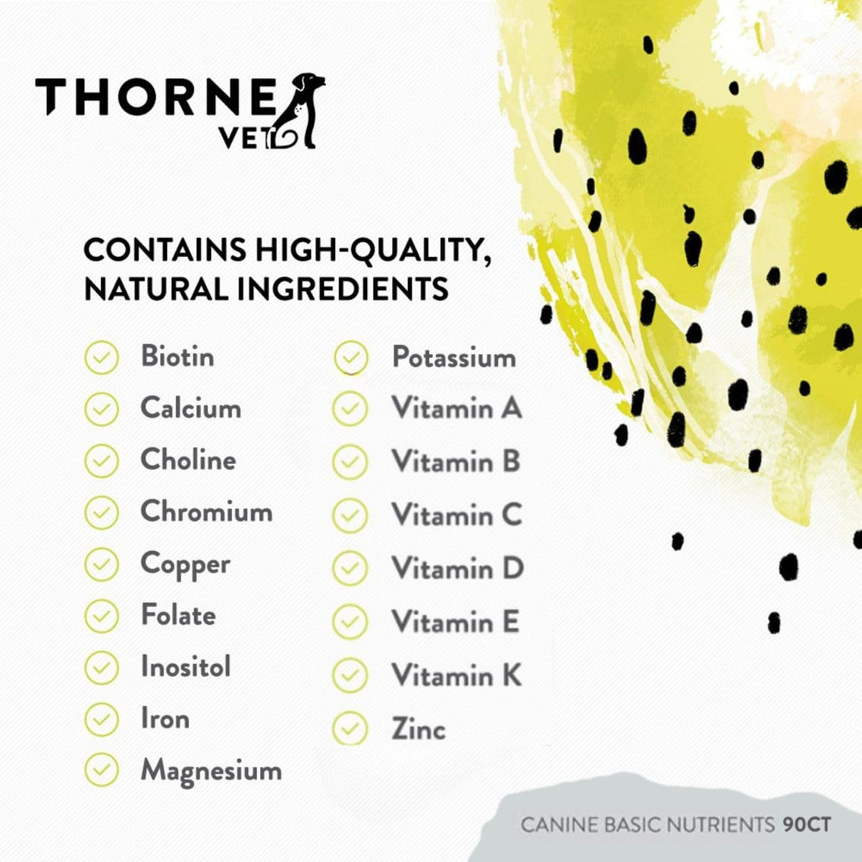ThorneVET Canine Basic Nutrients – Multivitamin Support for Dogs, 90 Soft Chews