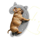 POMESEA Dog Calming Pillow, Glow in The Dark Dog Put Head on, Soft Question Mark Pillows for Dogs, Kids, Adults, Washable Dog Bed Pillow, Cozy Dog Body Pillow (L Gray)