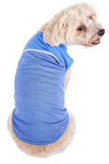 Pet Life ® Active Aero-Pawlse Heathered 4-Way Stretch and Quick Dry Performance Dog Tank Top T-Shirt