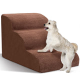 Dog Stairs for Small Dogs - High Density Foam Pet Steps, Extra Wide Dog Ramp with Non-Slip Bottom for High Beds, Couch and Sofa, Best for Dogs Injured, Older Doggy Cats