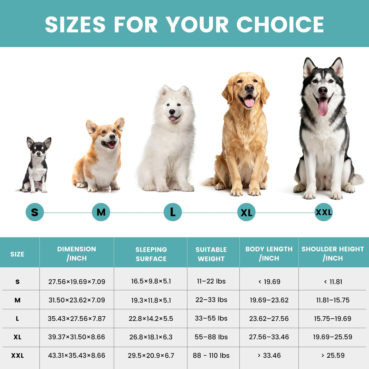 Dog Beds for Medium Dogs 32x24 Inch, Comfort-Sided Orthopedic Dog Bed Couch with Breathable Shredded Memory Foam, Faux Rabbit Fur Pet Bed, Non-Detachable, Non-Slip, Machine Washable