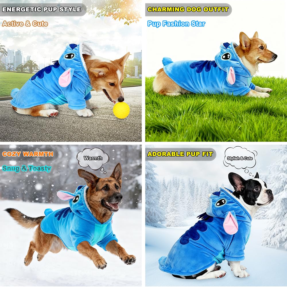 Dog Costume, Gmayoo Funny Pet Cosplay Outfit Party Dress Up Dog Hoodies Clothes for Large Medium and Small Dogs Halloween Christmas Winter