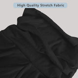 HQREA Italian Greyhound Pajamas Solid Four-Legged Rib Dog Onesie Lightweight Turtleneck Elastic Whippet Sweater Jumpsuit Pet Clothes for Small Medium Large Dogs(Black,L)