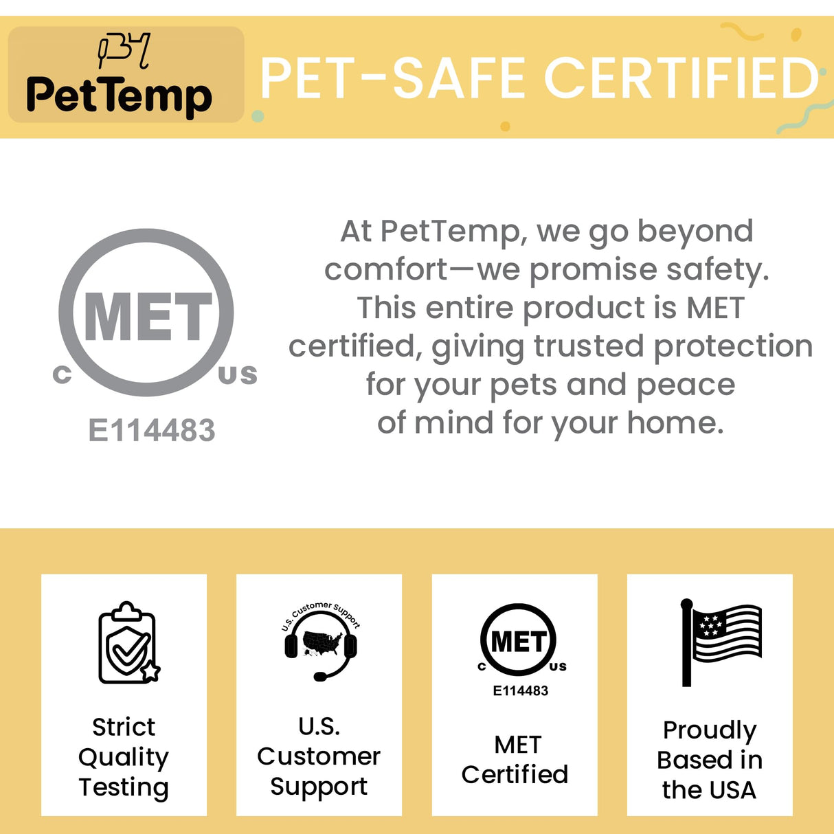 PetTemp Pet Heating Pad for Cats Dogs Indoor & Sheltered Outdoor Waterproof Heated Cat Bed Heated Dog Bed Chew Resistant Cord Constant Temperature Brown 20 x 16 Inch