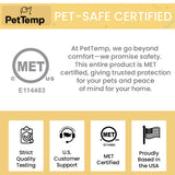 PetTemp Pet Heating Pad for Cats Dogs Indoor & Sheltered Outdoor Waterproof Heated Cat Bed Heated Dog Bed Chew Resistant Cord Constant Temperature Brown 20 x 16 Inch