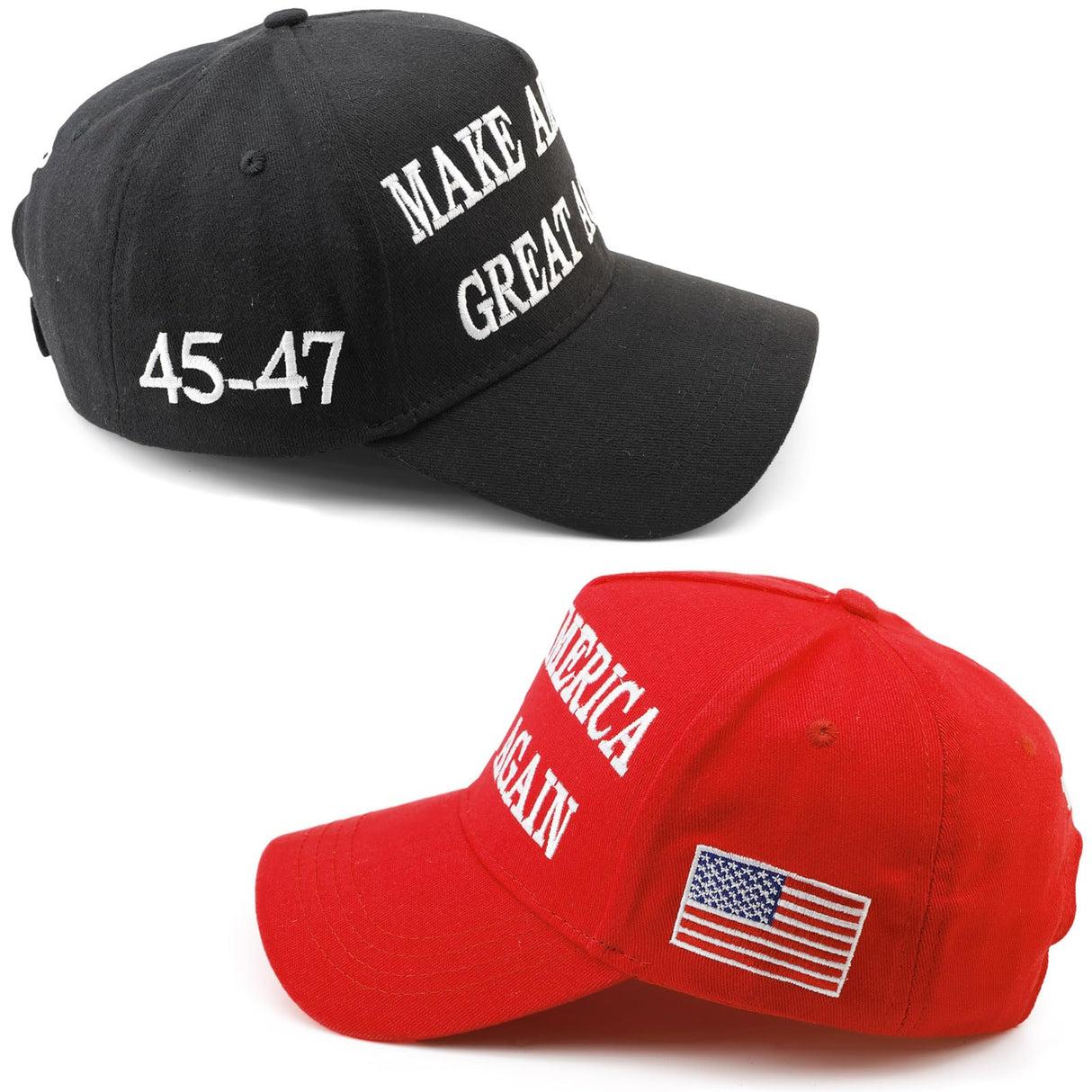 Puoyis MAGA Hat Make America Great Again Hat, 45-47 Trump Hat, Trump 2024 KAG Hat Baseball Cap