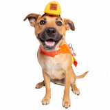 Pet Krewe Construction Worker Dog Costume - Small Halloween Costume for Pets, Includes Hat