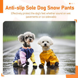 Waterproof Dog Boots Rain Boots with Suspender, Dogs Shoes Paw Protector for Small Medium Puppy, Anti-Slip Doggy Boot Belly Protector, Rain Booties Snow Booties (X-Large, bluef)