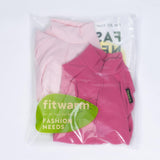 Fitwarm 2 Pack Lightweight Fleece Dog Pajamas, Warm Winter Clothes for Small Dogs Girl, Cozy Pet Onesie with Feet, Medium Violet Red, Light Pink, XXL
