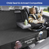 ALLANSING Upgraded 900D Heavy Duty Dog Back Bench Seat Cover, Car Seat Protector, 3 Seatbelts & Armrest Compatible, Waterproof Nonslip Pet Backseat Cover for Dogs & Kids, Fits Most Cars, SUVs, Trucks