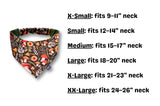 Fall Scrunchie Dog Bandana, Handmade Halloween, Thanksgiving, Harvest Pet Neckerchief, Dog & Cat Accessory, Perfect Autumn Photo Prop, Gift for Dog (Mushrooms and Sunflowers, Small)
