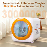 PawGalaxy Pet Dryer Box with LED 30 Million Negative Ions&Multi-Function, 360° Efficient Automatic and Quite Box for Cats, Dogs, Smart Touch Screen Temperature Control, Safe Design for Pet Hair Dryer