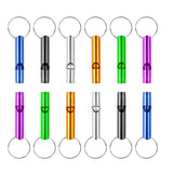 MIDELONG 6 pcs Emergency Whistle with Key Chain, Aluminum Extra Loud Safety Survival Whistle Keychain for Outdoor Sports Camping Hiking Boating Hunting, 6 Colors