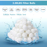 Catbgz 3.08 lbs Pool Filter Balls for Sand Filter Pump, Dry Filter Sand Balls, Eco-Friendly Reusable Swimming Pool Filter Media for Above Ground Pool Pool, Aquarium, Fish Tanks, Filter Pumps