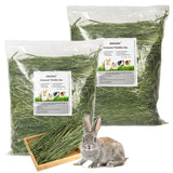 Ohcool Timothy Hay 2.2LBS - Premium Hay for Rabbits Tortoise Guinea Pig Chinchilla - Dust Free Natural Fresh Hay (1.1 lbs, 2 Pack)