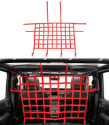 POETRYXIAO Rear Seat Isolation Pet Net, Back Seat Divider for Dog for 2007-2020 Jeep Wrangler JK JL Gladiator JT 2/4 Door(Red)