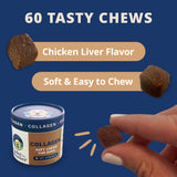 Under The Weather Collagen Chews for Dogs | Promotes Healthy Skin Coat and Stronger Hip & Joint | Improves Overall Mobility | Immunity and Anti-inflammatory Collagen for Dog Supplement | 60 Count