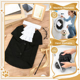 4 Pcs Judge Costume Set Include Dog Judge Robe Adjustable False Collar Anti-Slip Rope and Glasses,Halloween Judges Costume Accessory for Dogs Cats Holiday Halloween Cosplay, Medium