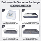 PAWPUBBY Orthopedic Dog Bed - Breathable Egg-Crate Foam Sofa Couch with Bolster, Water-Resistant Liner & Washable Rose Velvet - Ideal for Corgis, French Bulldogs, Dark Gray, L (35'' x 22'')